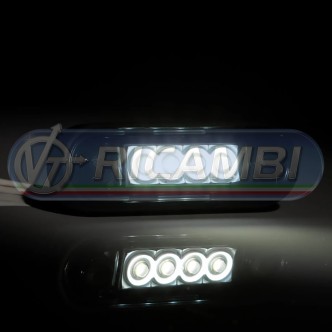 1 - FANALINO INGOMBRO A INCASSO 4 LED DARK BIANCO