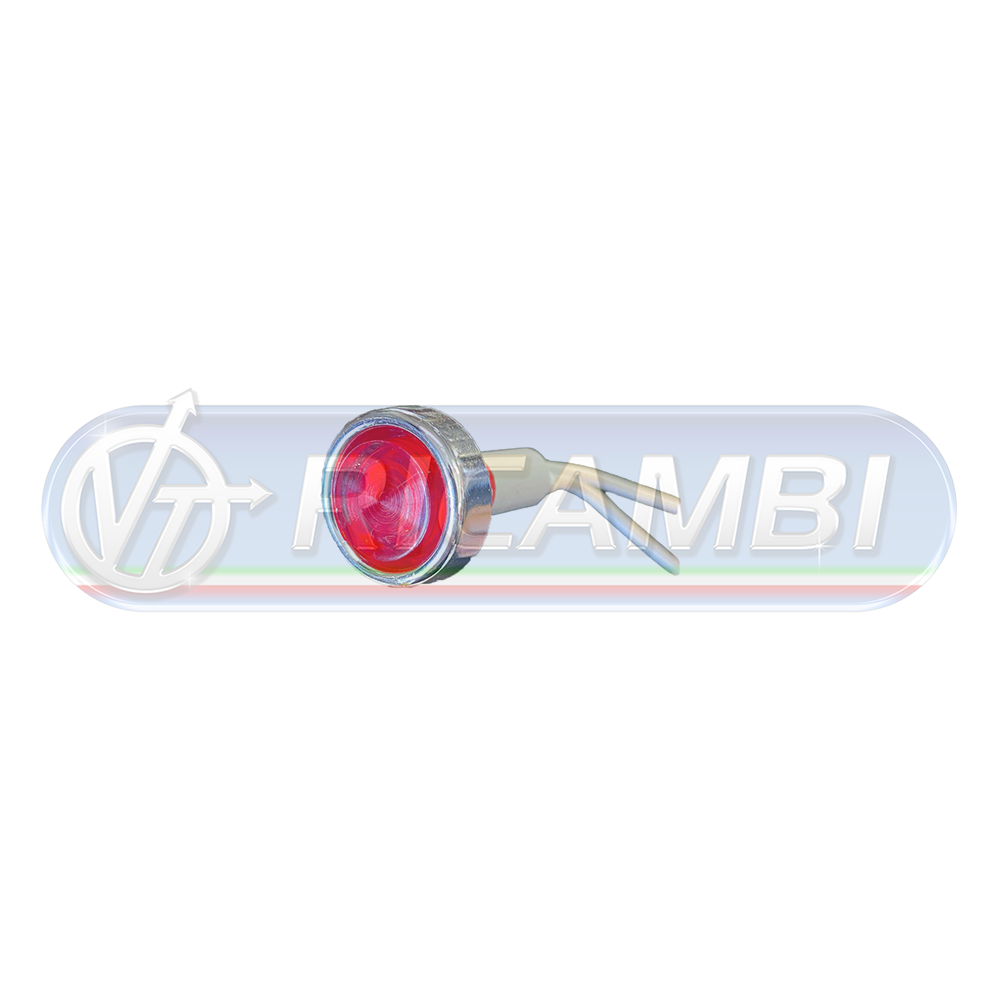 1 - SPIA 12V ROSSA C/CAVETTI 200 mm