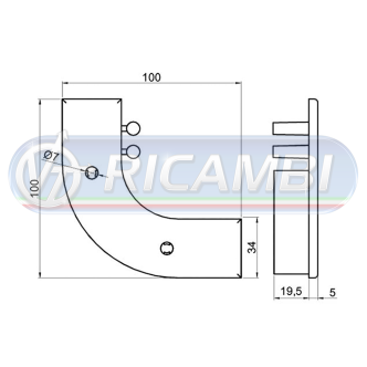 1 - TAPPO PROFILO PARACICLI ANGOLARE PVC
