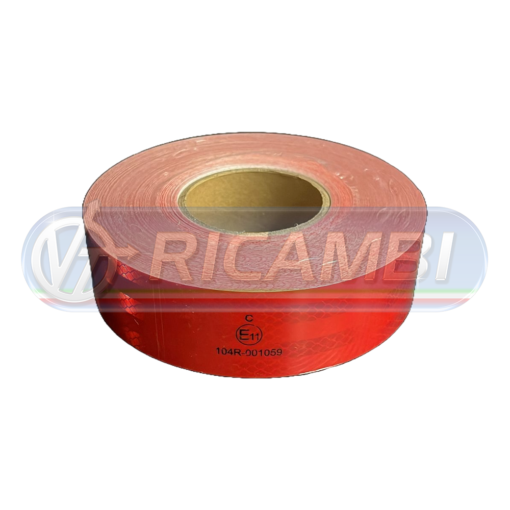 1 - NASTRO RIFLETTENTE ROSSO AL METRO 50MM