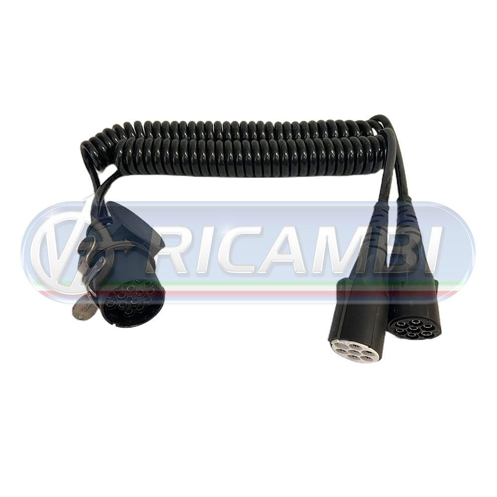 1 - SPIRALE ELETTRICA 1x15 - 2x7 POLI LUNGHEZZA 3,5M PLASTICA