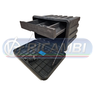 1 - CASSETTA PLASTICA 1 MANIGLIA 600X425X460 INNESTI RAPIDI