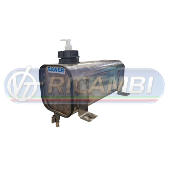 1 - TANICA INOX FIORETTATA 12 LT 17x22x41 STAFFAGGIO A TERRA C/RUBINETTO INFERIORE C/ DISPENSER BAWER