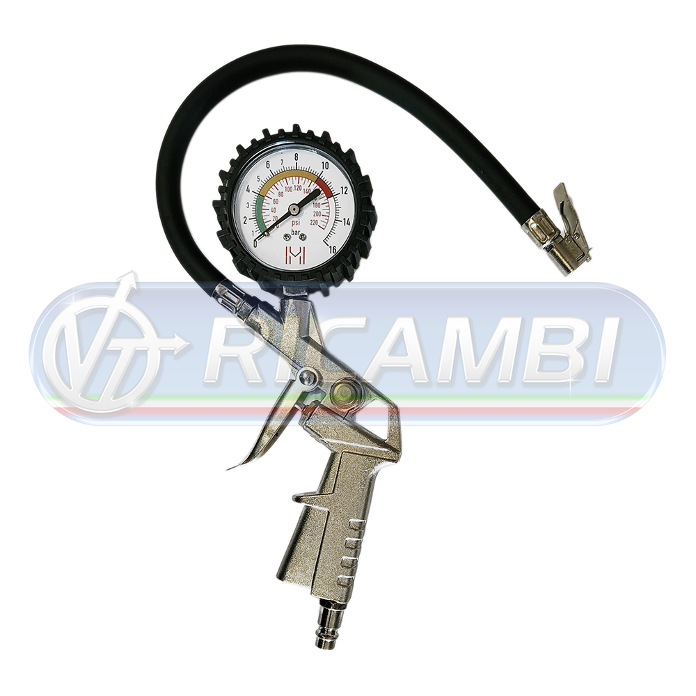 1 - PISTOLA ARIA GONFIAGGIO C/MANOMETRO 16 bar