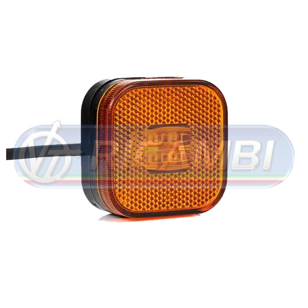 2 - FANALINO INGOMBRO 4 LED QUADRATO ARANCIO