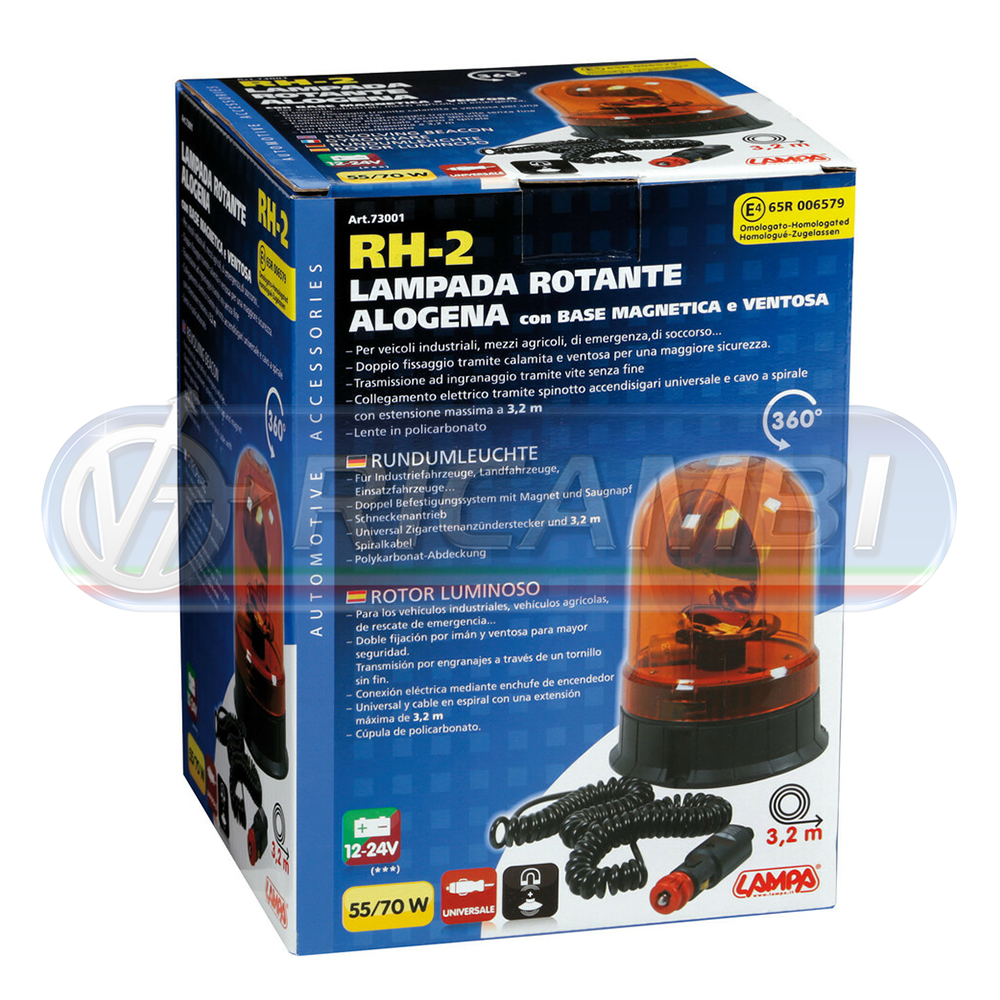 2 - LAMPADA ROTANTE ALOGENA MAGNETICA