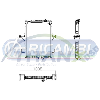 1 - RADIATORE LIQUIDO RAFFREDDAMENTO VOLVO FM-FMX