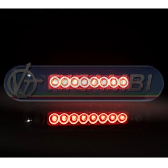 1 - FANALINO INGOMBRO A INCASSO 8 LED DARK ROSSO