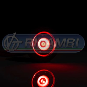 1 - FANALINO INGOMBRO A INCASSO TONDO 1 LED ROSSO