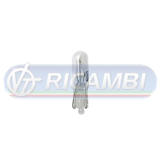 1 - LAMPADINA T5 12V 1,2W ZOCCOLO VETRO