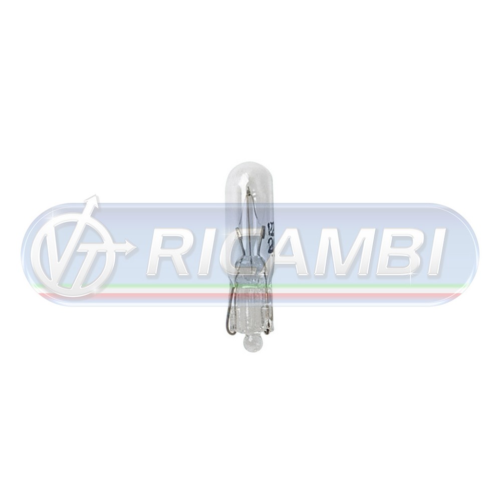 1 - LAMPADINA T5 12V 1,2W ZOCCOLO VETRO