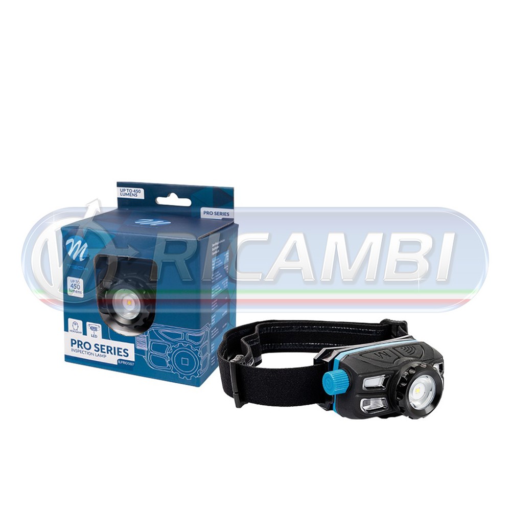 1 - LAMPADA ISPEZIONE DA TESTA CON ELASTICO E SENSORE DI MOVIMENTO