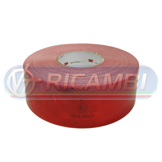 1 - NASTRO RIFLETTENTE ROSSO 3M AL METRO