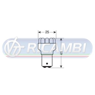1 - LAMPADINA BAY15D 24V 12 LED