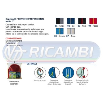 1 - COPRISEDILE FH 12-16 2001-2012 EXTREME PROF. MOD. D ROSSO SING.