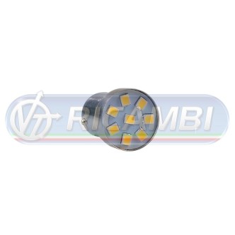 1 - LAMPADINA BA15S 24V 8 LED SMD IN COPPIA