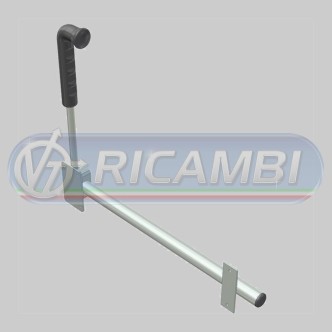 1 - FERMAPORTA ZINCATO C/PIASTRE PIANE E MANIGLIA PLASTICA