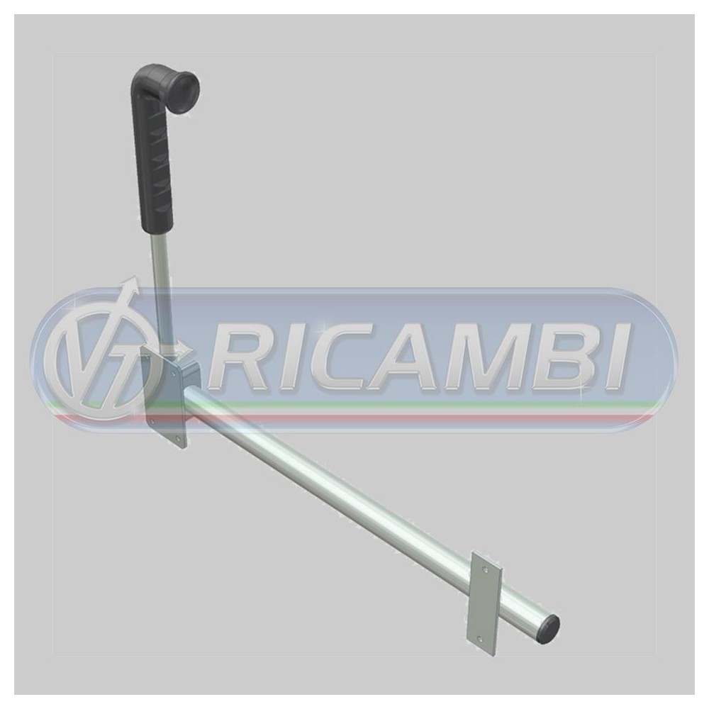 1 - FERMAPORTA ZINCATO C/PIASTRE PIANE E MANIGLIA PLASTICA