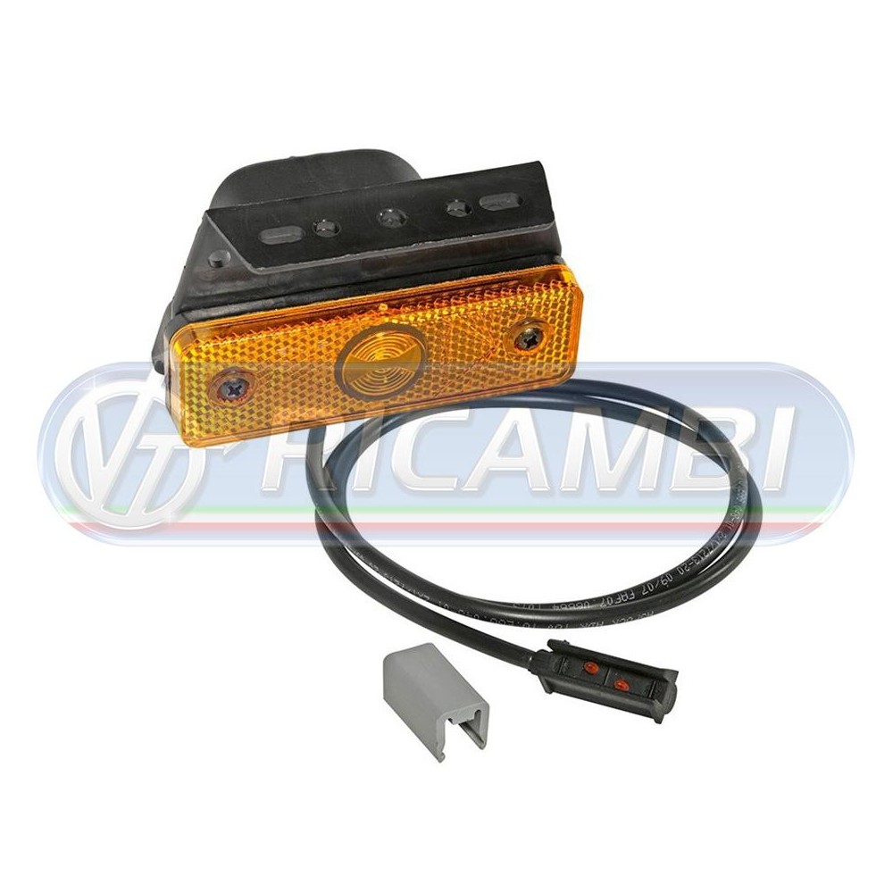 1 - FANALINO INGOMBRO 1 LED ARANCIO FLATPOINT I 0,5 MT C/STAFFA