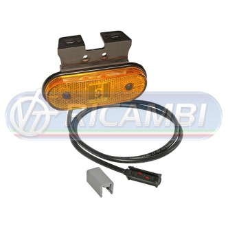 1 - FANALINO INGOMBRO 1 LED ARANCIO UNIPOINT 0,5 MT C/STAFFA 90°