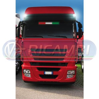 1 - BANDIERA LUMINOSA LED TRICOLORE 24V 42 LED 60 CM