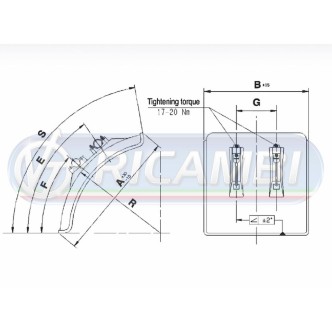 1 - PARAFANGO MEZZO PLS 450 x 670 STAFFE  Ø 42 INCLUSE