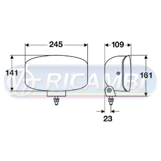1 - FANALE ANTERIORE PER BARRA PORTAFARI MOD JUMBO