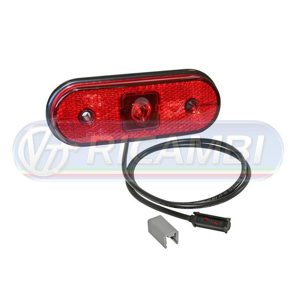 1 - FANALINO INGOMBRO 1 LED ROSSO UNIPOINT 0,5 MT