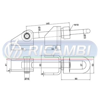 1 - CHIUSURA CARRO BOTTE COMPLETA CON PERNO M 18