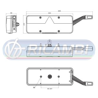 1 - FANALE POST. KINGPOINT FULL LED 6 FUNZIONI 12-36V C/CORNETTO DX