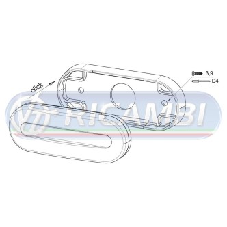 1 - FANALINO INGOMBRO STRISCIA A LED ADR BIANCO