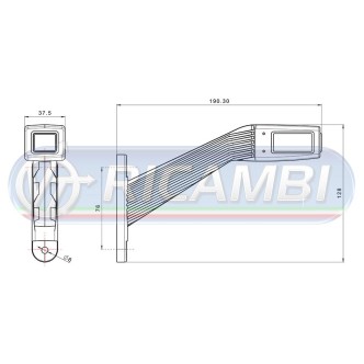 1 - FANALINO INGOMBRO POST. 12 LED STAFFA 60° DX