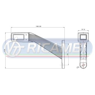 1 - FANALINO INGOMBRO POST. 12 LED STAFFA 60° SX