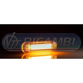 1 - FANALINO INGOMBRO TRASPARENTE STRISCIA A LED ARANCIO