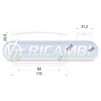 1 - SUPPORTO TRASPARENTE PER FANALINO INGOMBRO STRISCIA A LED X TUBO DIAM. 60