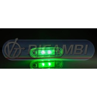 1 - FANALINO INGOMBRO A INCASSO 2 LED VERDE