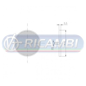 1 - CATADIOTTRO DIAM.78 C/VITE M5 ROSSO