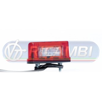 1 - FANALE TARGA LED STRETTO COP. ROSSO