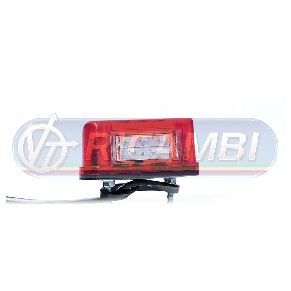 1 - FANALE TARGA LED STRETTO COP. ROSSO