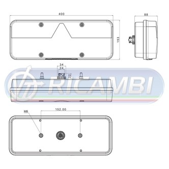 1 - FANALE POST. KINGPOINT FULL LED 6 FUNZIONI 12-36V DX
