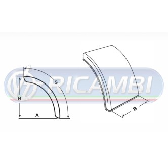 1 - PARAFANGO POSTERIORE D/S 755x655x170 UNIVERSALE