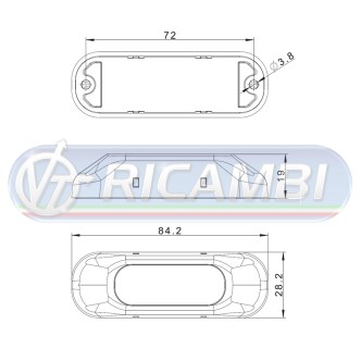 1 - LAMPEGGIANTE LED ARANCIO TIPO CORTO