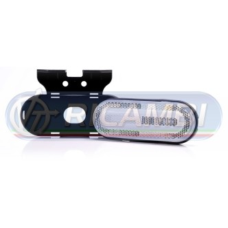 1 - FANALINO INGOMBRO STRISCIA A LED A ELLISSE C/STAFFA BIANCO