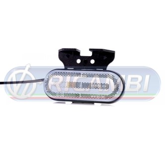 1 - FANALINO INGOMBRO STRISCIA A LED A ELLISSE C/STAFFA BIANCO