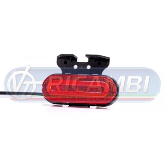 1 - FANALINO INGOMBRO STRISCIA A LED A ELLISSE C/STAFFA ROSSO