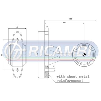 1 - FANALINO INGOMBRO POST. 2 LED 12/24V MEDIO DX/SX