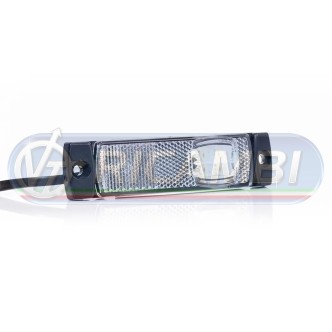 1 - FANALINO INGOMBRO 4 LED LATERALI 12/24V BIANCO