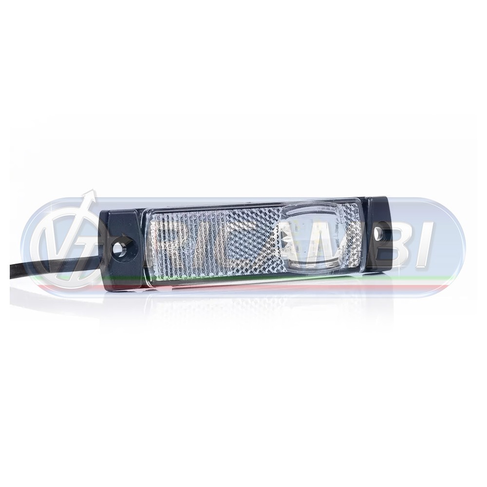1 - FANALINO INGOMBRO 4 LED LATERALI 12/24V BIANCO