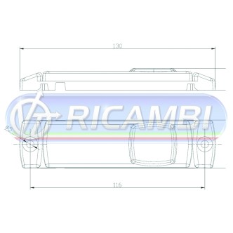 1 - FANALINO INGOMBRO 4 LED LATERALI 12/24V ROSSO