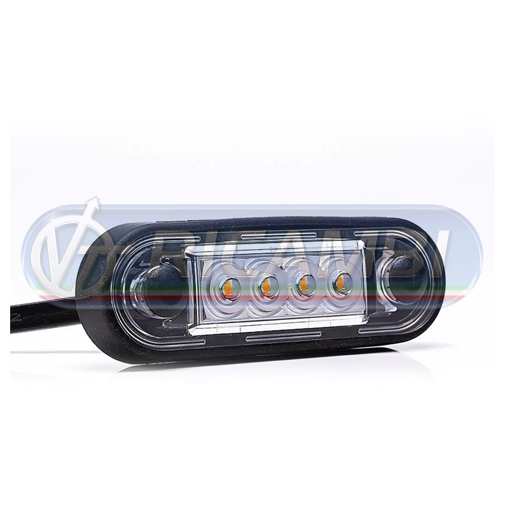 1 - FANALINO INGOMBRO A INCASSO 4 LED ARANCIO